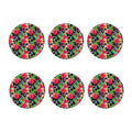 Exotic Hibiscus Flowers Pattern Print Coaster Set