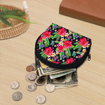Exotic Hibiscus Flowers Pattern Print Coin Purse