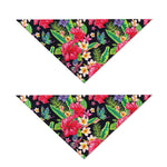 Exotic Hibiscus Flowers Pattern Print Dog Bandana