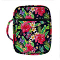 Exotic Hibiscus Flowers Pattern Print Front Pocket Bible Bag