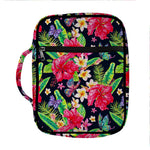 Exotic Hibiscus Flowers Pattern Print Front Pocket Bible Bag