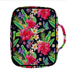 Exotic Hibiscus Flowers Pattern Print Front Pocket Bible Bag