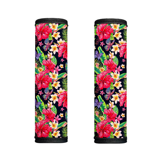 Exotic Hibiscus Flowers Pattern Print Handle Covers