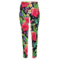Exotic Hibiscus Flowers Pattern Print High-Waisted Pocket Leggings