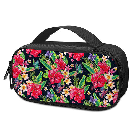 Exotic Hibiscus Flowers Pattern Print Insulin Cooler Travel Case