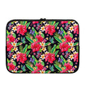 Exotic Hibiscus Flowers Pattern Print Laptop Sleeve