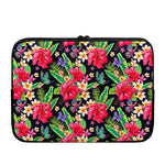 Exotic Hibiscus Flowers Pattern Print Laptop Sleeve