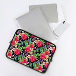 Exotic Hibiscus Flowers Pattern Print Laptop Sleeve