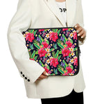 Exotic Hibiscus Flowers Pattern Print Laptop Sleeve