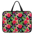 Exotic Hibiscus Flowers Pattern Print Laptop Sleeve With Handle