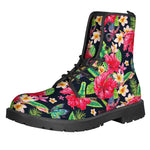 Exotic Hibiscus Flowers Pattern Print Backpack