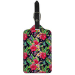 Exotic Hibiscus Flowers Pattern Print Luggage Tag