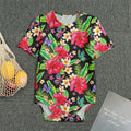 Exotic Hibiscus Flowers Pattern Print Men's Bodysuit