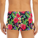 Exotic Hibiscus Flowers Pattern Print Men's Short Boxer Briefs
