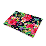 Exotic Hibiscus Flowers Pattern Print Pet Cooling Mat Cover