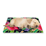 Exotic Hibiscus Flowers Pattern Print Pet Cooling Mat Cover