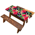 Exotic Hibiscus Flowers Pattern Print Picnic Table Cover