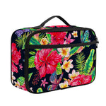 Exotic Hibiscus Flowers Pattern Print Portable Lunch Bag