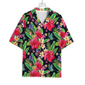 Exotic Hibiscus Flowers Pattern Print Rayon Hawaiian Shirt