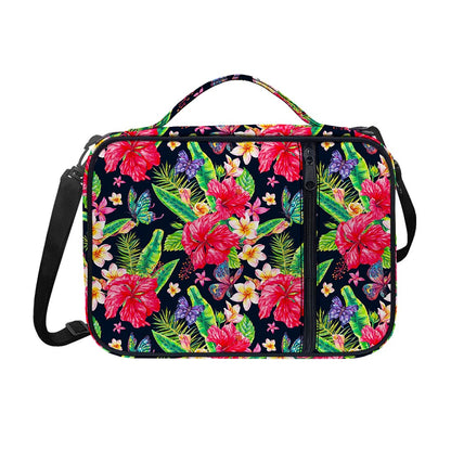 Exotic Hibiscus Flowers Pattern Print Shoulder Strap Bible Bag