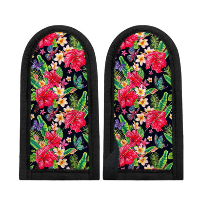 Exotic Hibiscus Flowers Pattern Print Skillet Handle Cover