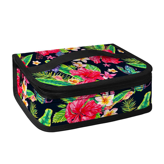 Exotic Hibiscus Flowers Pattern Print Small Lunch Bag