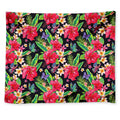 Exotic Hibiscus Flowers Pattern Print Tapestry