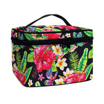 Exotic Hibiscus Flowers Pattern Print Travel Makeup Bag