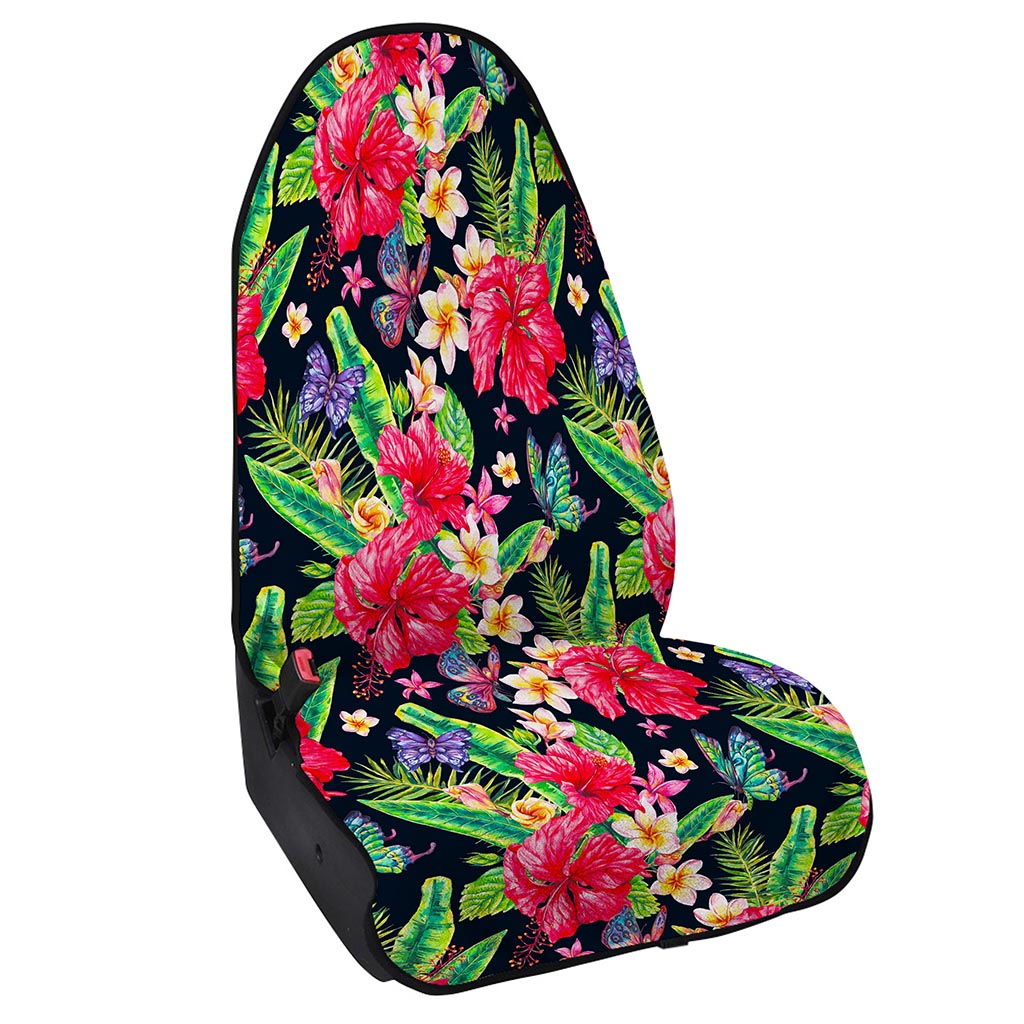 Exotic Hibiscus Flowers Pattern Print Waterproof Car Seat Cover