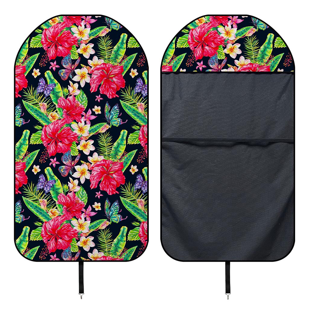 Exotic Hibiscus Flowers Pattern Print Waterproof Car Seat Cover