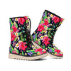 Exotic Hibiscus Flowers Pattern Print Winter Boots