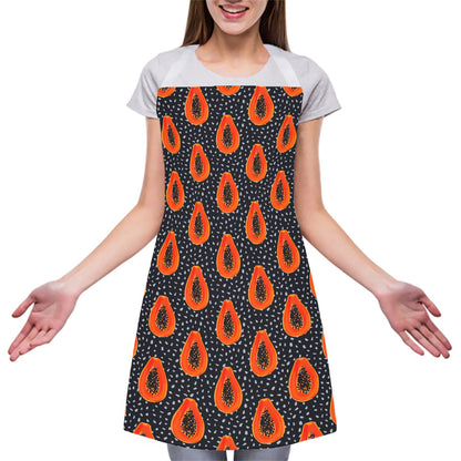 Exotic Papaya Pattern Print Adjustable Apron
