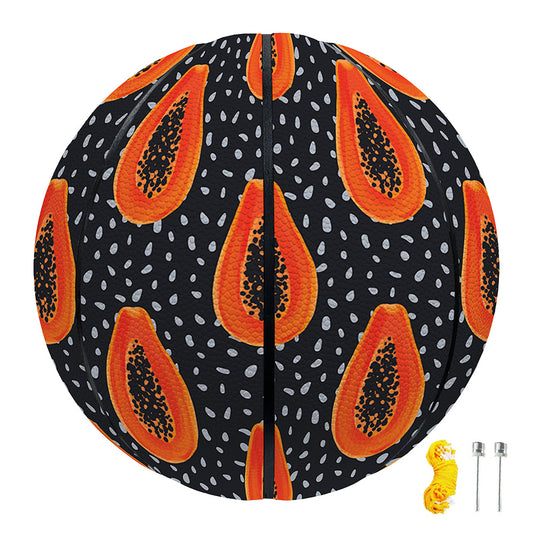 Exotic Papaya Pattern Print Basketball
