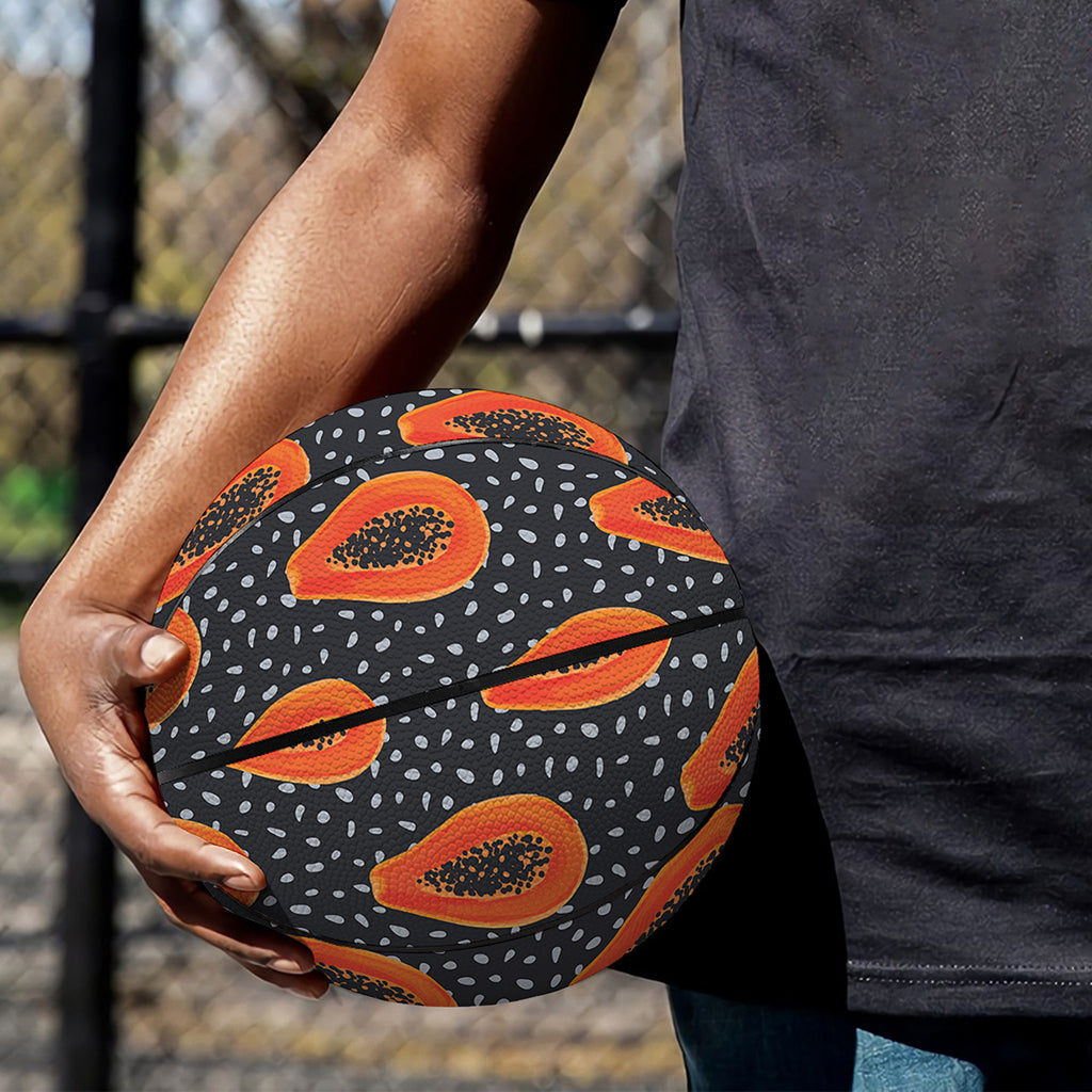 Exotic Papaya Pattern Print Basketball