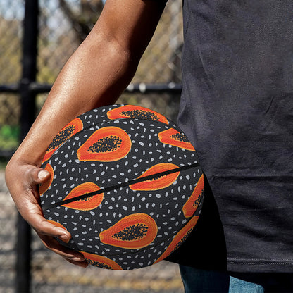 Exotic Papaya Pattern Print Basketball