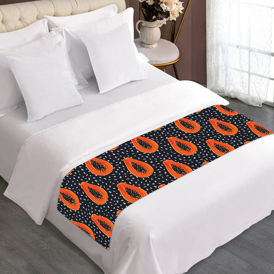 Exotic Papaya Pattern Print Bed Runner