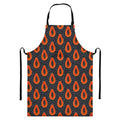 Exotic Papaya Pattern Print Bib Apron With Pocket