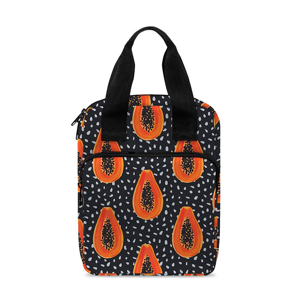 Exotic Papaya Pattern Print Bible Tote Bag