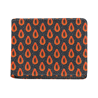 Exotic Papaya Pattern Print Bifold Wallet