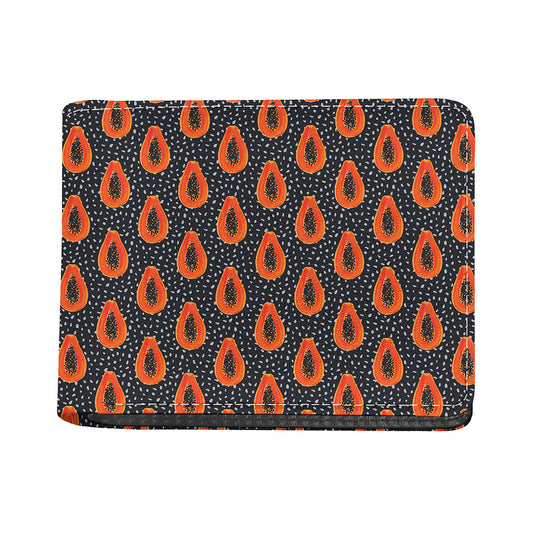Exotic Papaya Pattern Print Bifold Wallet