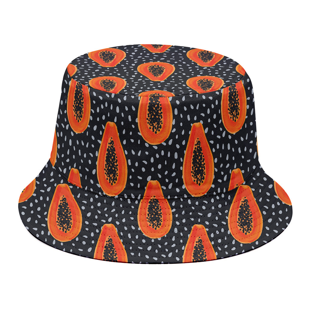 Exotic Papaya Pattern Print Bucket Hat