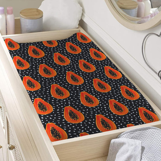 Exotic Papaya Pattern Print Changing Pad Cover