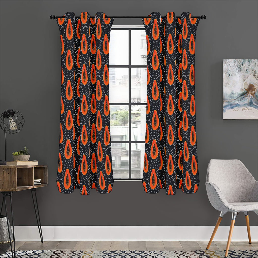Exotic Papaya Pattern Print Curtain