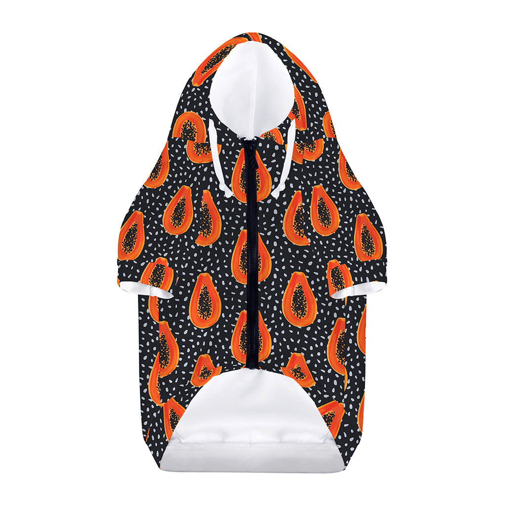 Exotic Papaya Pattern Print Dog Zip Up Hoodie