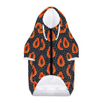 Exotic Papaya Pattern Print Dog Zip Up Hoodie