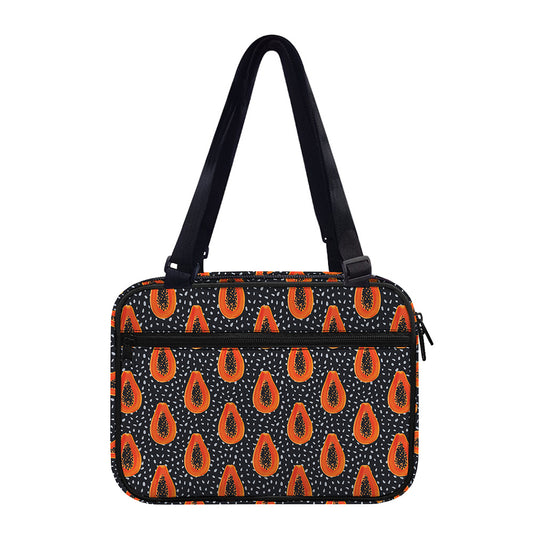 Exotic Papaya Pattern Print Double Strap Bible Bag