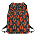 Exotic Papaya Pattern Print Drawstring Backpack