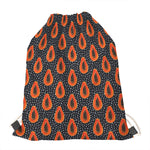 Exotic Papaya Pattern Print Drawstring Bag