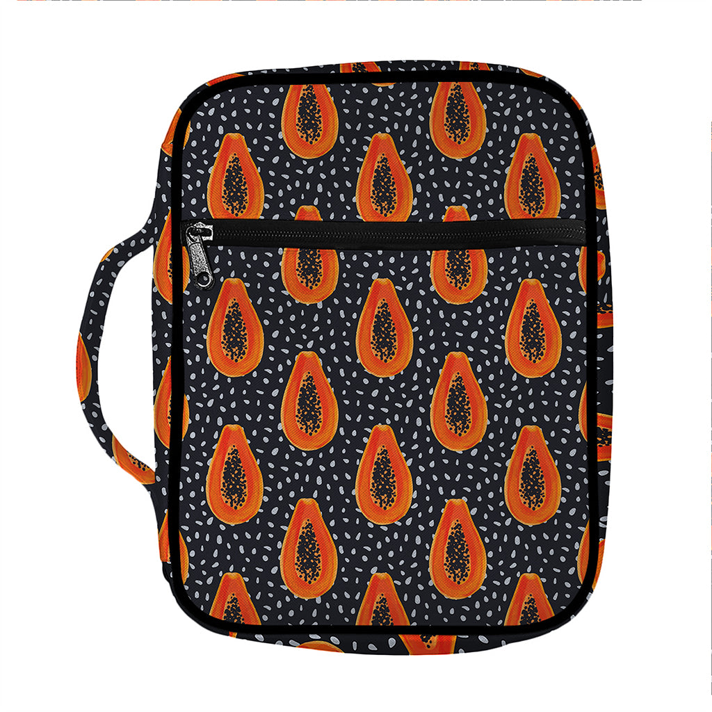 Exotic Papaya Pattern Print Front Pocket Bible Bag