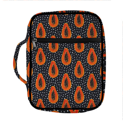 Exotic Papaya Pattern Print Front Pocket Bible Bag